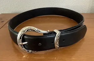 Brighton Belt Black Leather Studded Detail Women Size‎ M-30 B20403 thumbnail 1