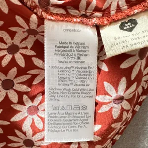 1145 | Madewell Floral Daisy Faux Wrap Viscose Midi Dress‎ Rust Orange Women XXS thumbnail 6