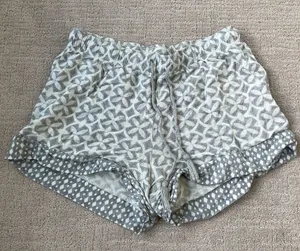 Gray and White Flowy Shorts thumbnail 1
