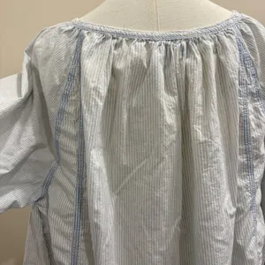 We‎ The Free Blue White Striped Relaxed Tunic or Mini Shirt Dress Large NEW Boho thumbnail 11