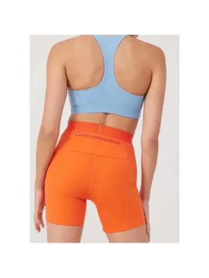 NEW! Outdoor Voices SMALL Sundance SuperForm 5” Bright Orange Bike Yoga Shorts thumbnail 4