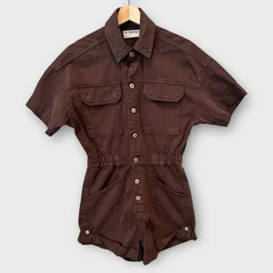 Free People We The Free Marci Cuffed Shortalls Size XS thumbnail 6