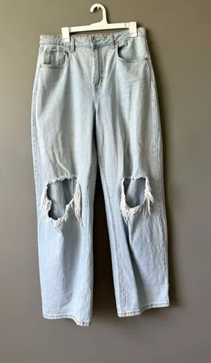 Wild Fable Baggy High-Rise Jeans Distressed thumbnail 1