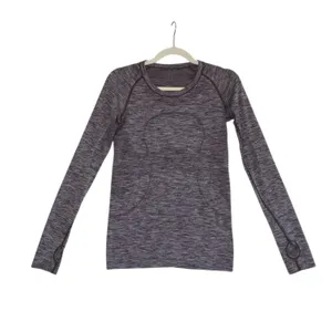 LULULEMON Swiftly Tech Long Sleeve Crew Top Sz 6 Burgundy Running Yoga Everyday thumbnail 3