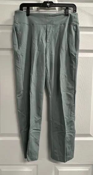 Athleta Eastbound Straight Leg Pant Sage Green - Size 12 - EUC thumbnail 1
