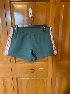 SheIn Green & Pink Side Stripped Track Shorts thumbnail 2
