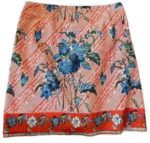 Tommy Hilfiger Vintage Orange Boho Hippie Western Cottagecore Floral Wrap Skirt thumbnail 5
