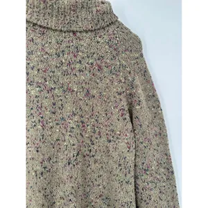 Orvis Chenille Turtleneck Sweater Women L Green Multicolor Cabin Outdoor Earthy thumbnail 2