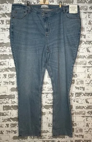 Abercrombie & fitch | women nwt denim jeans 90’s slim straight highrise thumbnail 1