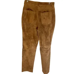 St. John's Bay Washable Suede Leather Pants Brown‎ High Rise Vintage Womens 16 thumbnail 5