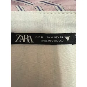 Zara Pink Striped Sleeveless Strapless Cami Bandeau Crop Blouse Tube Tank Top M thumbnail 3