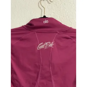 Alo Yoga Womens Magenta Good Ride Quarter Zip Pullover Long Sleeve Top Small thumbnail 4