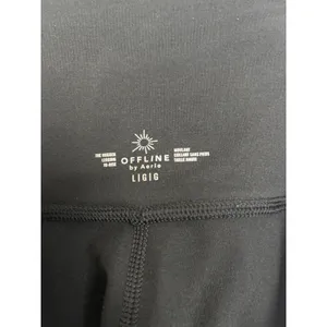 Aerie Black The Hugger Legging Hi-Rise Large Zipper Pockets Lounge Stretch thumbnail 6