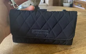 VERA BRADLEY black three-fold wallet thumbnail 1