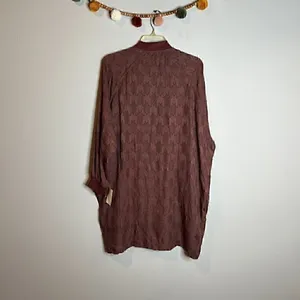 Religion We Live in Black burgundy textured Spirit Tunic jacket thumbnail 7