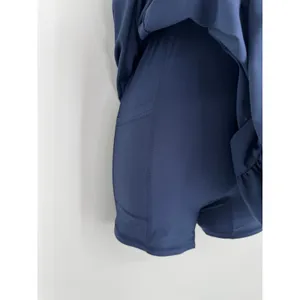 Abercrombie‎ & Fitch YPB motionTEK Halter Bubble Hem Mini Dress XS Navy Athletic thumbnail 4