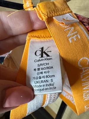 Calvin Klein CK One Floral Triangle Bralette Pink Rose Print Size Small thumbnail 9