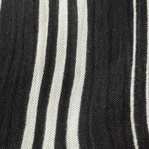 Goldie Women’s Medium Black White Striped Wide Leg Pull-On Pants 33” Inseam thumbnail 7