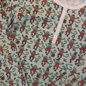 ROLLER RABBIT Women's Monkey Mas Pajamas Christmas Pajamas Size XS Matching Set thumbnail 4