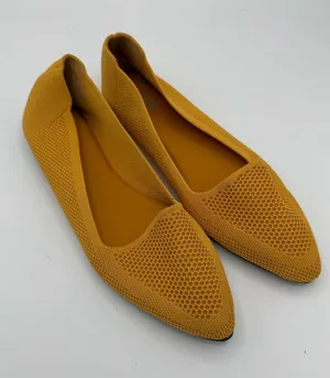 Mia Corinne Knit Flats in mustard goldenrod size 9 work office business casual thumbnail 1