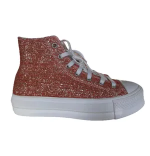 Converse Women’s Sneaker Chuck Taylor Lift Platform Hi Gold Shimmer US8.5 thumbnail 5