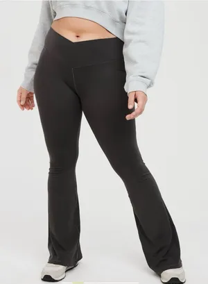 OFFLINE Aerie Real Me High-Waisted Crossover Flare Leggings by thumbnail 1