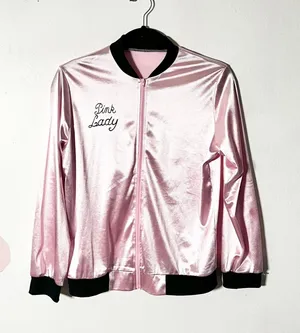 Grease Pink Ladies Jacket Small Pink Retro 50s Costume Halloween thumbnail 1