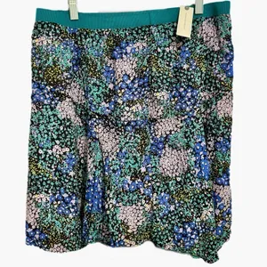 Anthropologie Maeve Cottage Floral Abstract Chiffon Skirt Women’s Sz L NWT $99 thumbnail 6