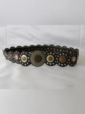 Black & Brown Concho Western Boho Statement Belt thumbnail 4