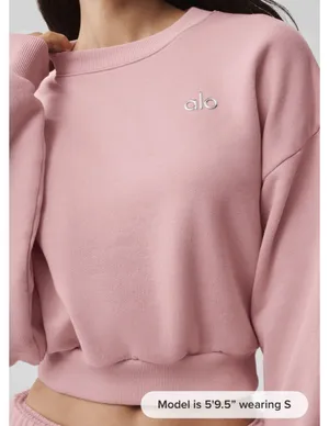 Alo Cropped Accolade Crewneck thumbnail 2