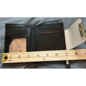 Womens Black Faux Leather Bifold Wallet Floral Snap Tassel Zipper Gold Leaf thumbnail 7