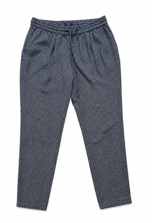 Gap Navy White Geometric Print Pull-On Pants Elastic Waist Size S thumbnail 1