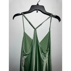 Brand New State of Day Women's Size XL Basil Green Slip Mini Dress thumbnail 9
