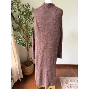 Free People Alpaca Blend Duster Cardigan Santa Cruz Longline Oversized Brown XS thumbnail 3
