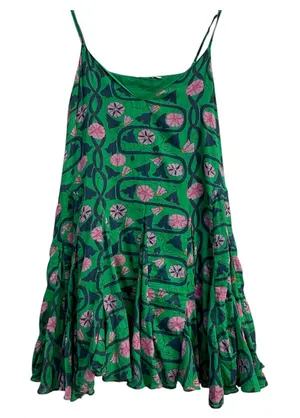 RHODE Casey Green and Pink Floral Dress thumbnail 1