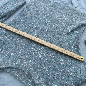 Hem & Thread size soft boxy multi colored fluffy sweater. thumbnail 4
