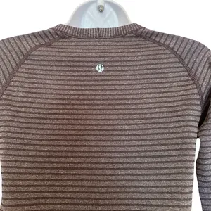 Lululemon Swiftly 6 Tech Striped‎ purple Long-Sleeves Shirts thumbnail 4