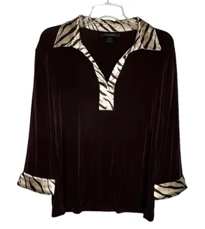 Vintage Kiara‎ Top Brown Size XL thumbnail 1