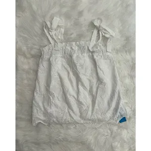 Cupshe White Eyelet Scalloped Hem Cover-Up Top Size Small thumbnail 4