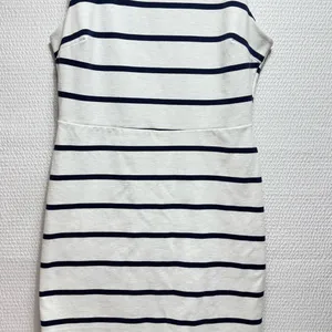 Old Navy Navy and White Striped Mini Dress thumbnail 2