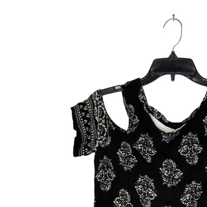 Hollister Dress Size‎ Small Black White Floral Pattern SS Open Shoulder thumbnail 4