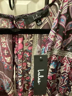 Lulu's Purple Paisley Maxi Dress with Pink & Blue Accents thumbnail 3