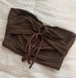 Brown Cutout Tube Top thumbnail 1