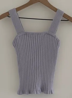 Madewell Ribbed Tank Top in Lavender thumbnail 1