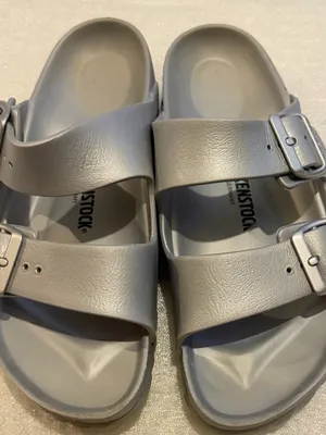 Birkenstock women’s Light Gray EVA Arizona Sandals NWOT thumbnail 3