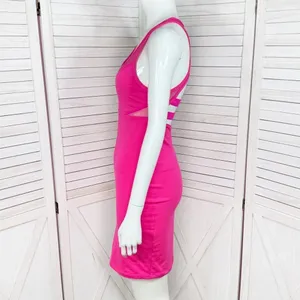 Fabletics Tropez Sleeveless Open Racer Back Athletic Dress Magenta Pink‎ Small thumbnail 3