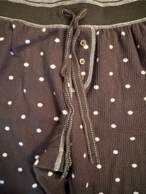 P.J. Salvage Brown Polka Dot Thermal Joggers – Size XS Like New thumbnail 3