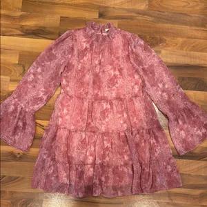 Altar’d state pink tier dress‎ size small thumbnail 1
