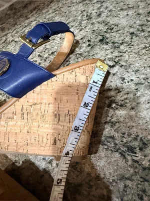 Tommy Hilfiger Navy Blue Cork Wedge Sandals Women’s Size 7.5 thumbnail 8