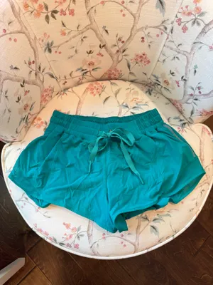 Lululemon Hotty Hot Teal Shorts thumbnail 3